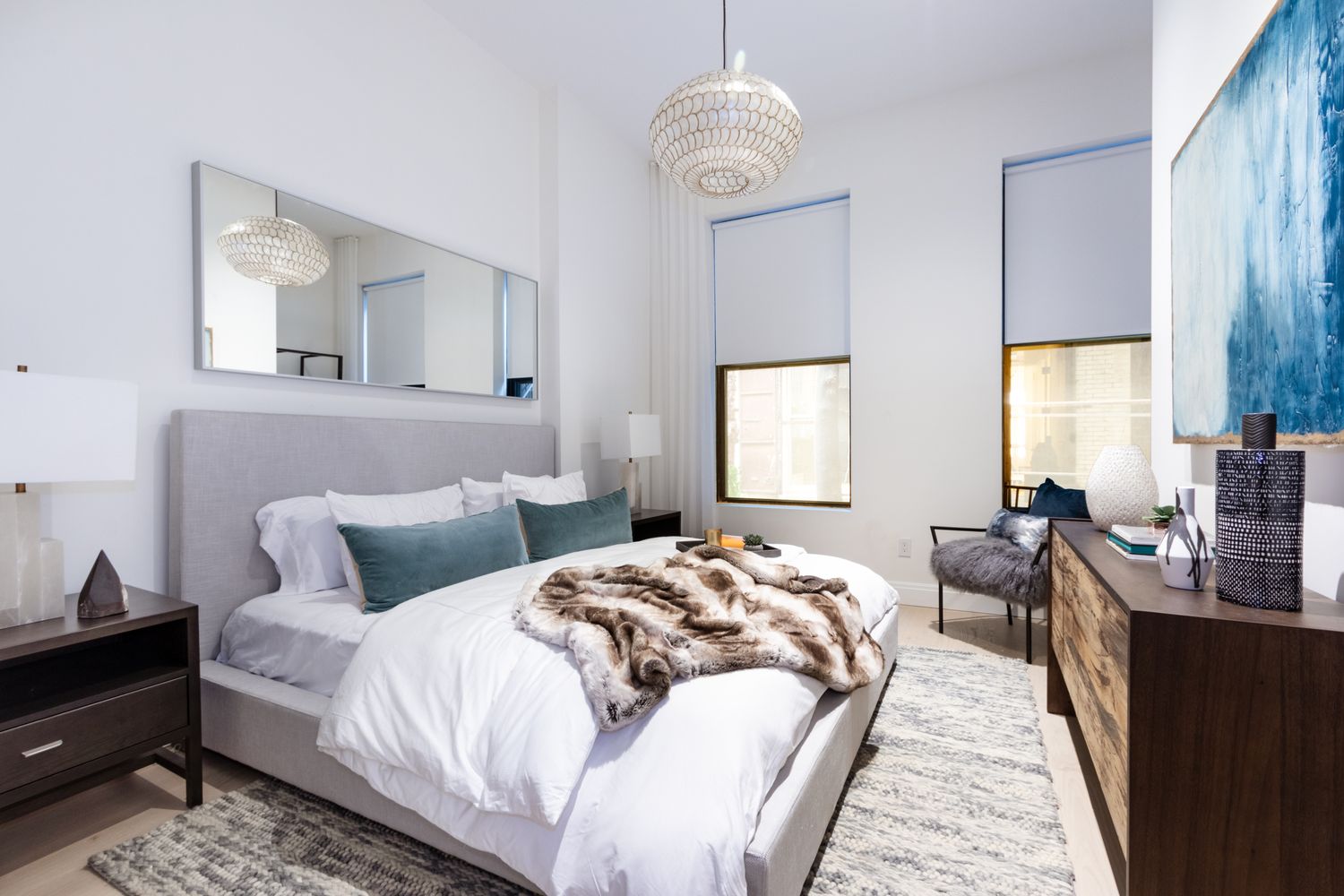 106 Franklin Street, Unit MAIS Manhattan, NY 10013 - Photo 3 of 16 a bedroom with a bed and wooden floor