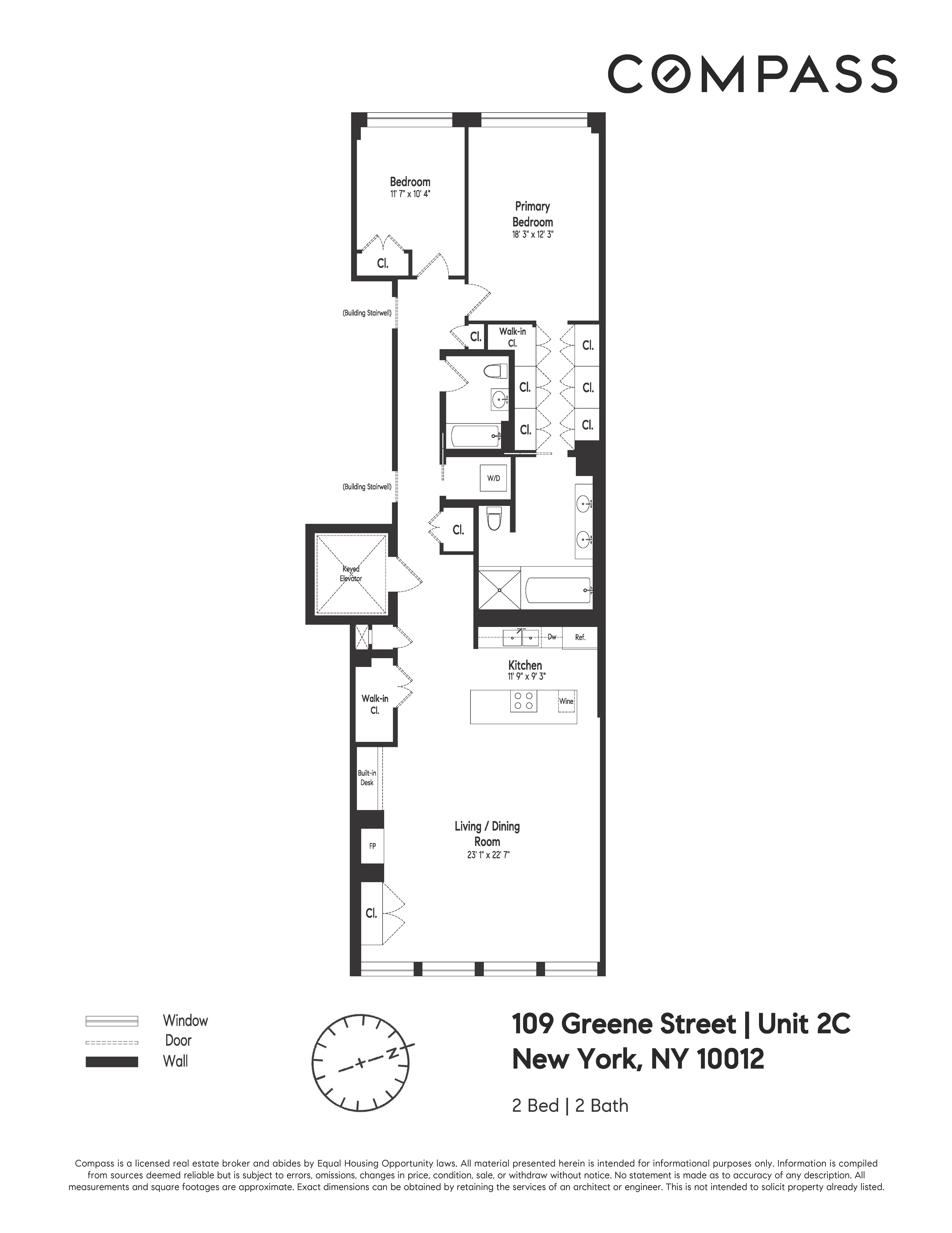 109 Greene Street, Unit 2C Manhattan, NY 10012 - Photo 13 of 13 a picture of floor plan