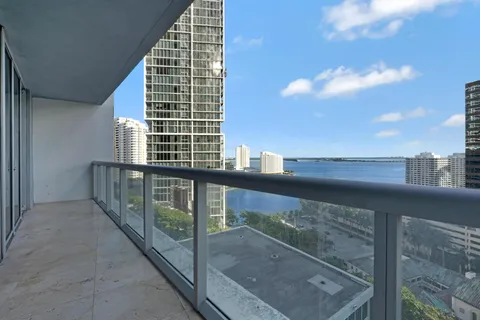 a view of balcony with city view