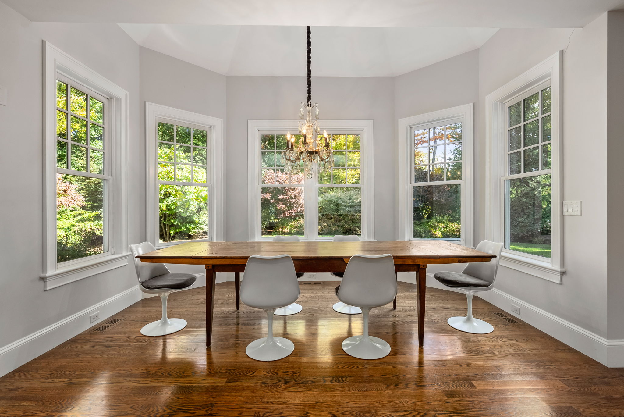 9 Wynnewood Road Wellesley Hills, MA 02481 - Photo 6 of 27 a dining room with wooden floor and a window