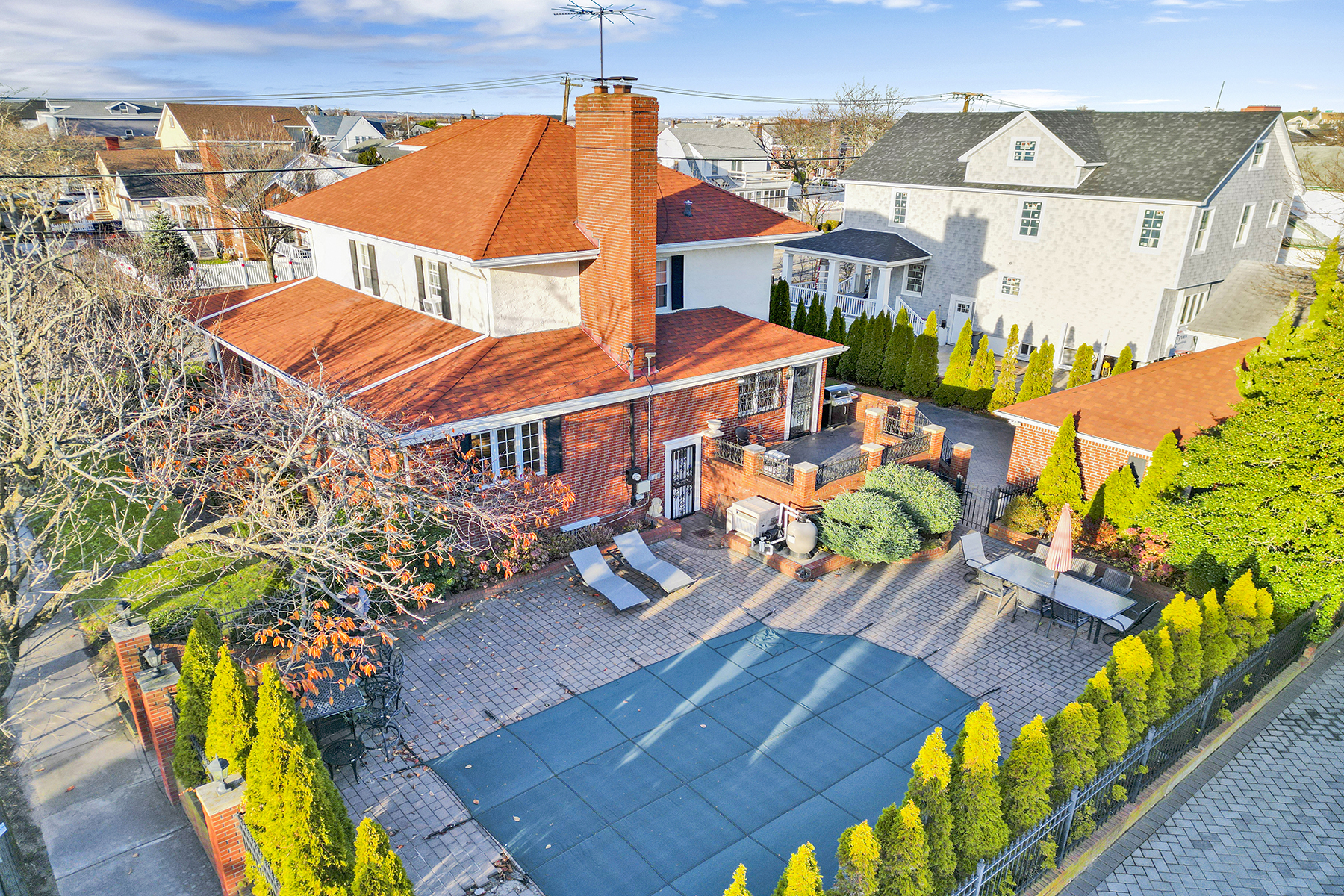 142-15 Newport Avenue Queens, NY 11694 - Photo 7 of 72 an aerial view of a house with a swimming pool