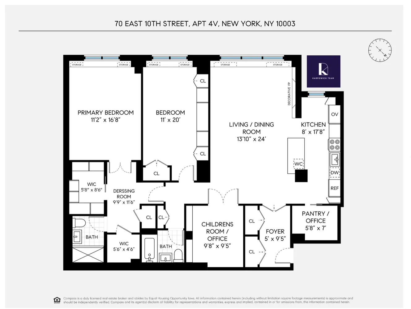 $1,995,000 | 70 East 10th Street, Unit 4V | Greenwich Village