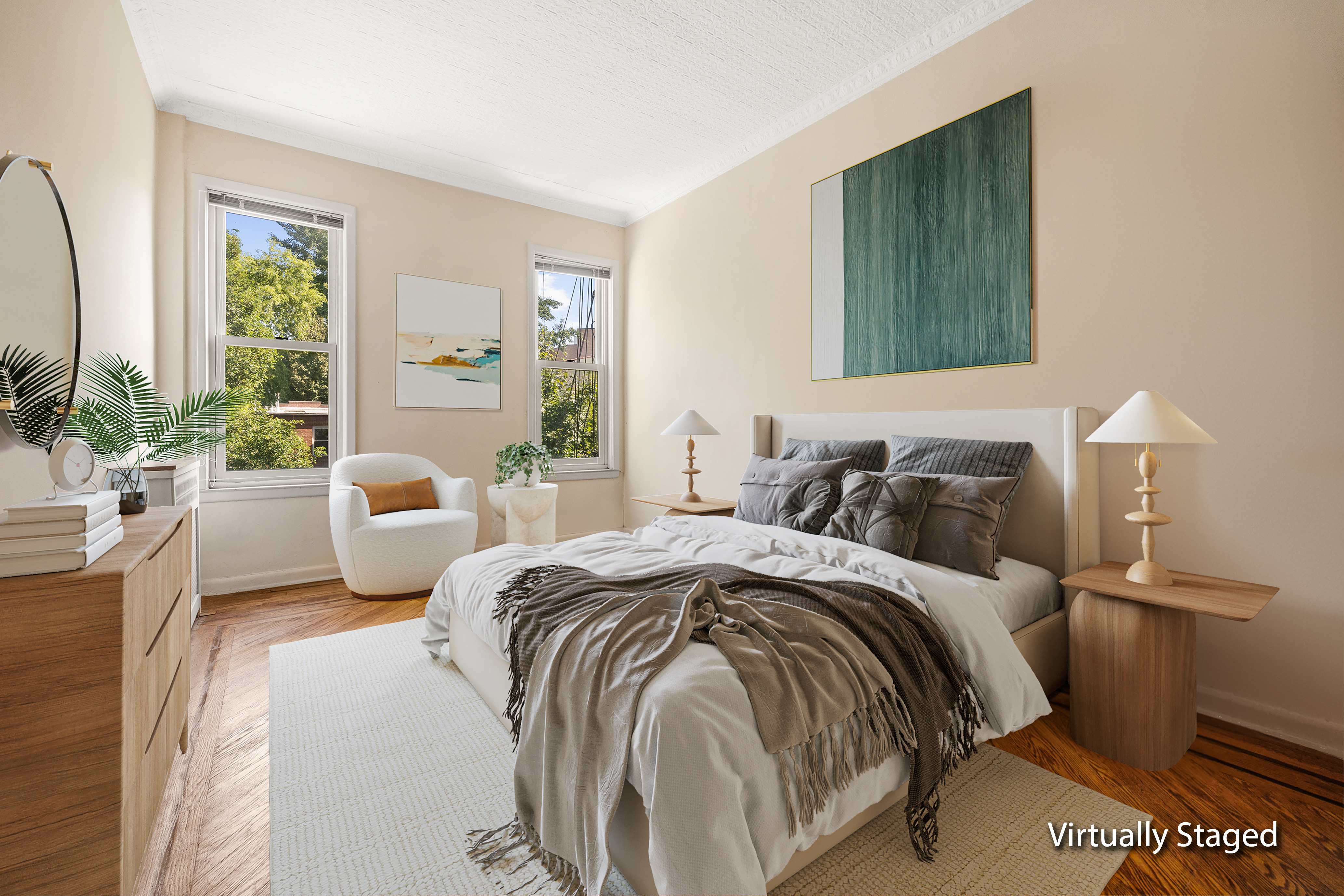 273 Windsor Place Brooklyn, NY 11218 - Photo 20 of 29 a bed room with a bed and a couch