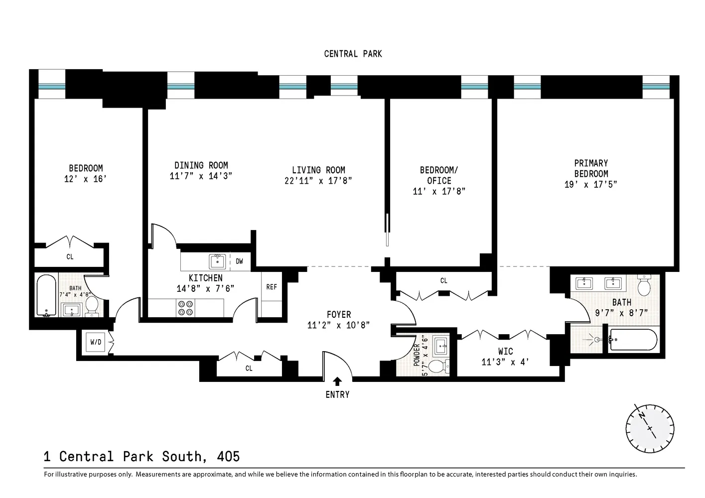 $30,000 | 1 Central Park South, Unit 405 | Central Park South