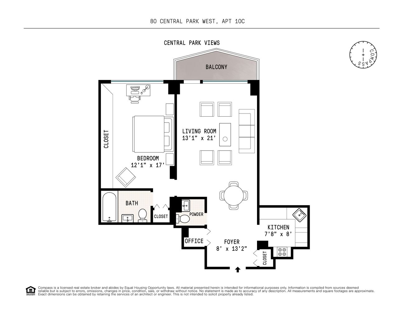 $1,650,000 | 80 Central Park West, Unit 10C | Upper West Side