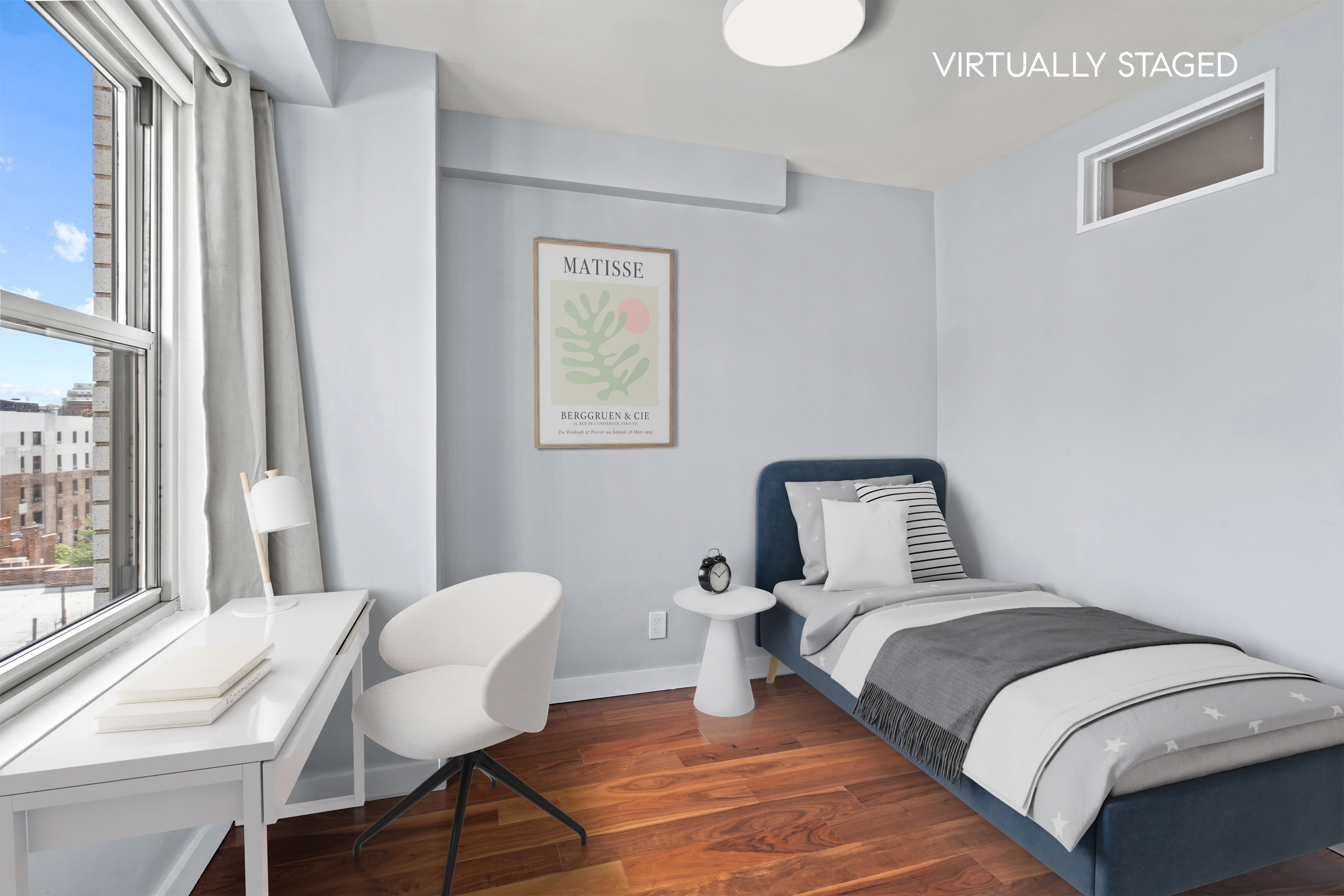 205 3rd Avenue, Unit 11T Manhattan, NY 10003 - Photo 11 of 20 a bedroom with a bed and wooden floor