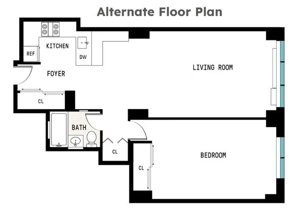 $485,000 | 185 Hall Street, Unit 1514 | Clinton Hill