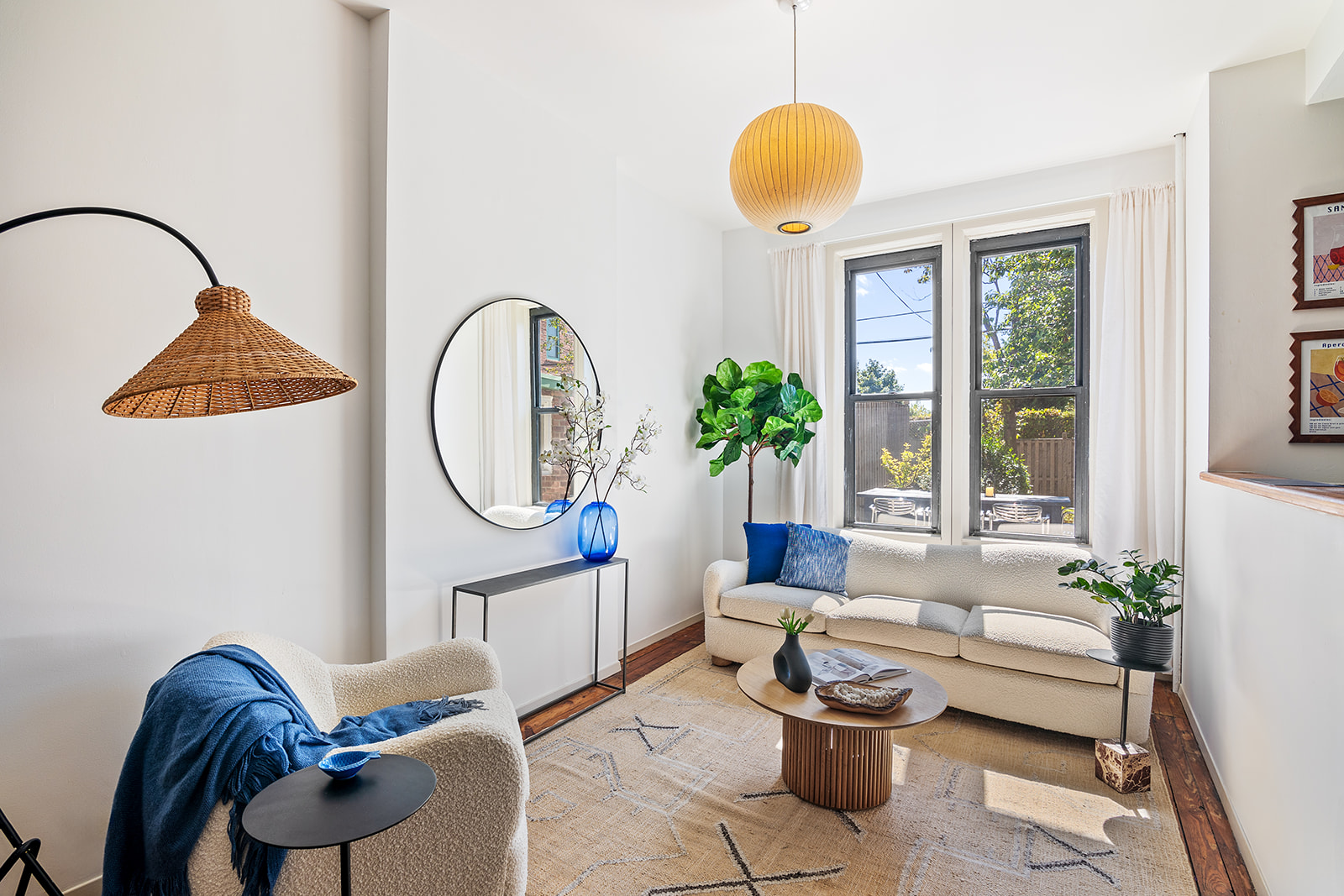 512 17th Street Brooklyn, NY 11215 - Photo 3 of 14 a living room with furniture a window and a potted plant