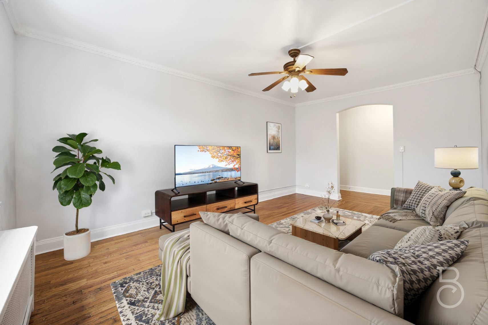 78-15 19th Drive, Unit B2 Queens, NY 11370 - Photo 3 of 17 a living room with furniture and a potted plant