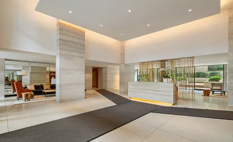 a view of outdoor space and swimming pool