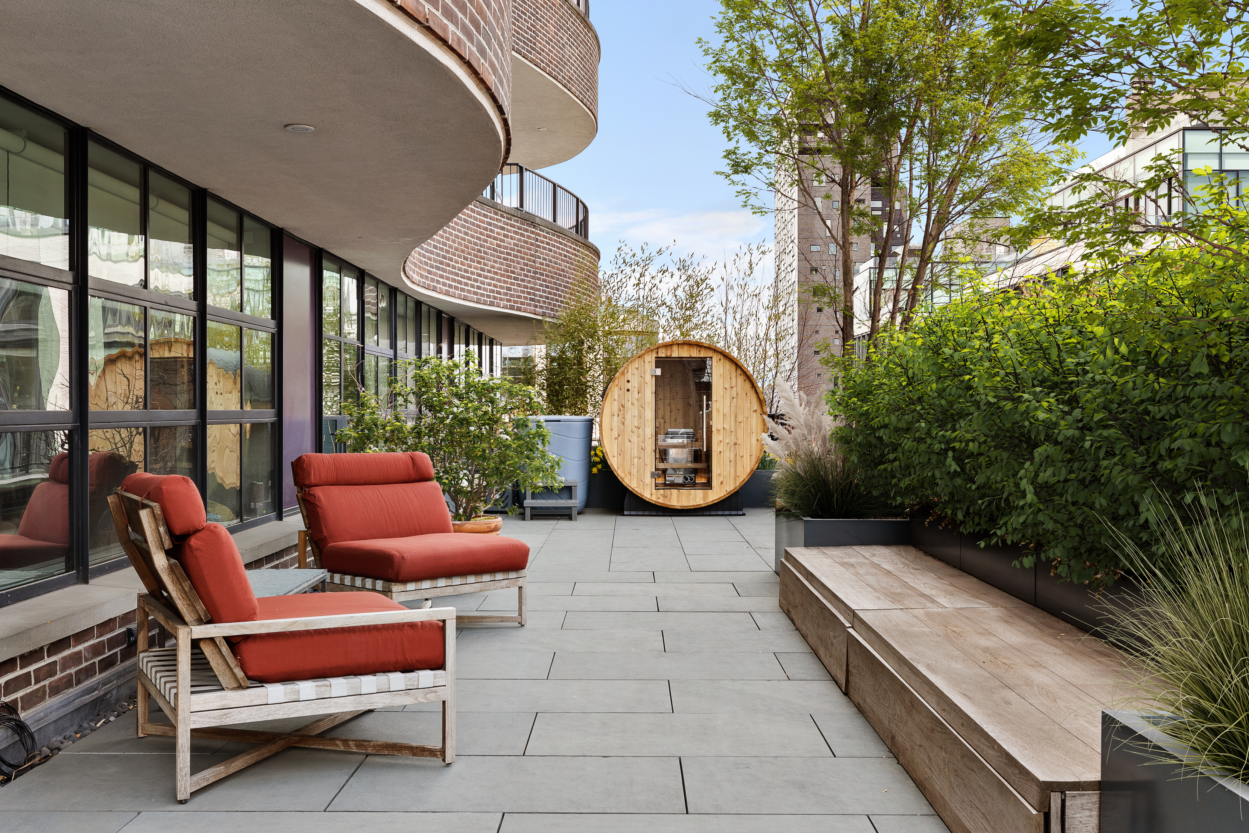 456 West 19th Street, Unit PHG Manhattan, NY 10011 - Photo 11 of 12 a outdoor space with lounge chair and iron fence
