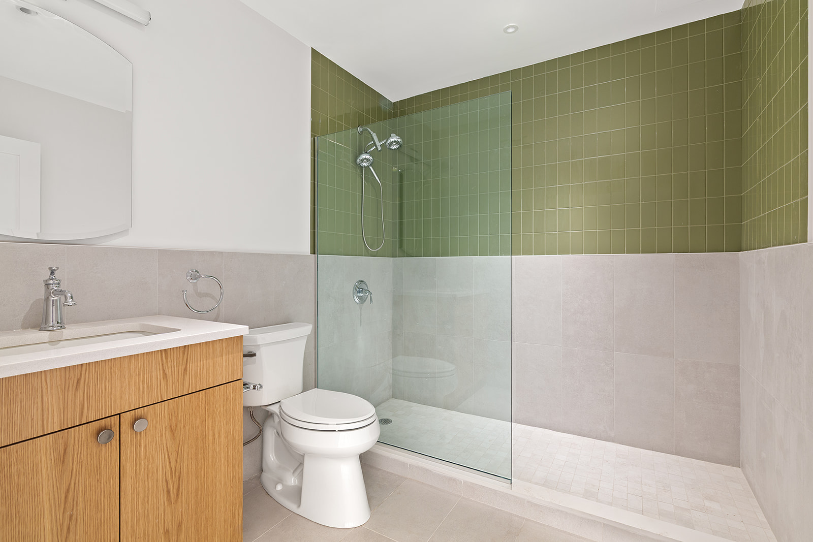 69 Hudson Avenue, Unit HSE Brooklyn, NY 11201 - Photo 14 of 20 a bathroom with a toilet a sink and shower