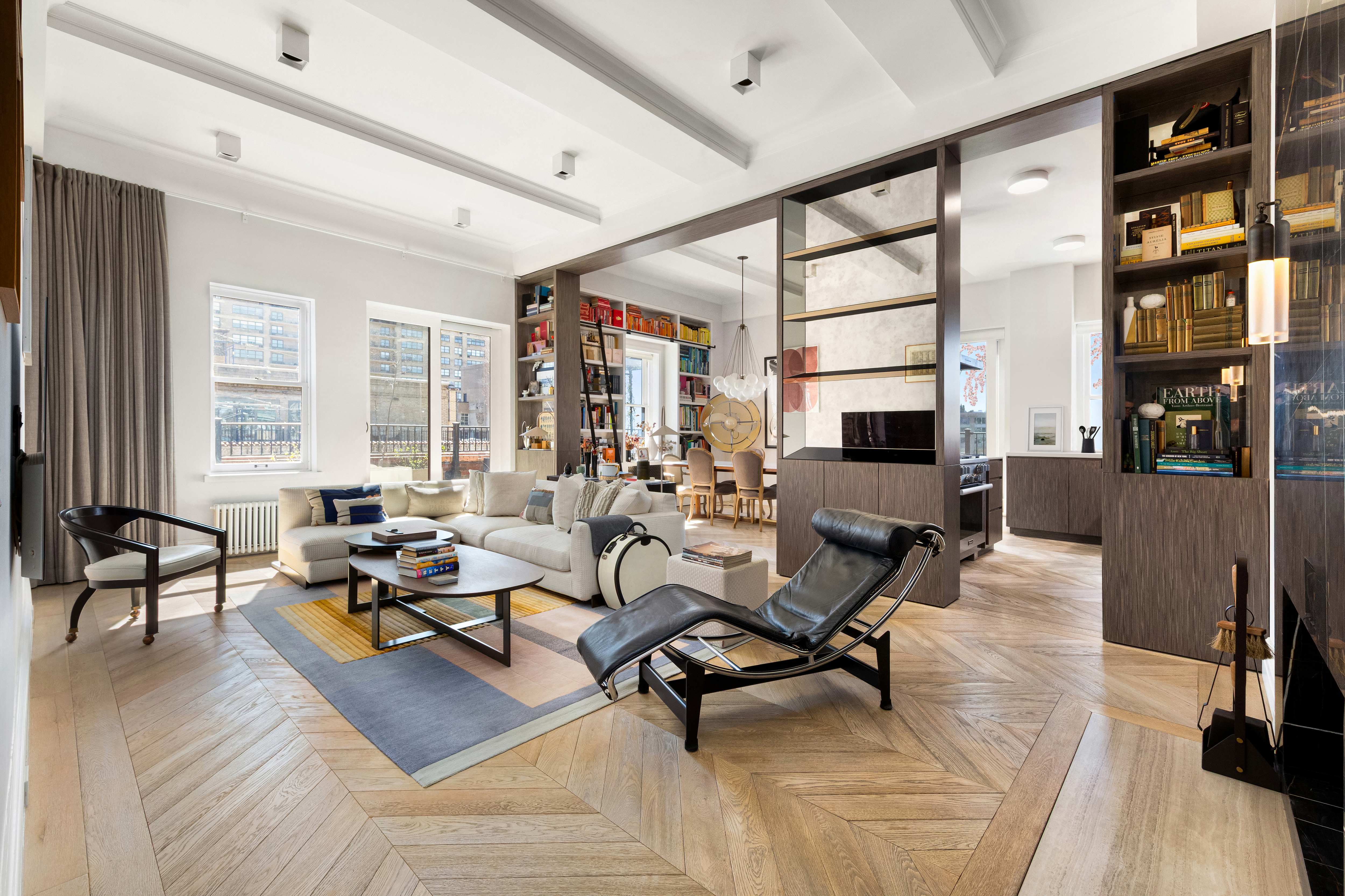 a living room with furniture or couch and a flat screen tv