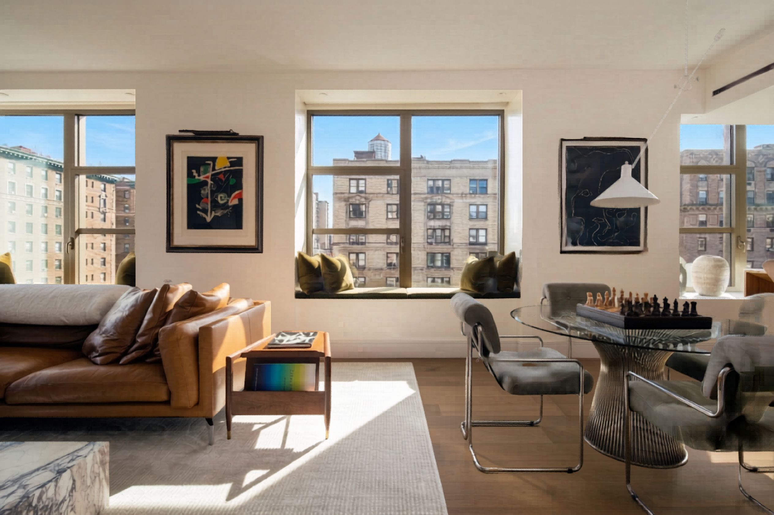 251 West 91st Street, Unit 11B Manhattan, NY 10024 - Photo 4 of 28 a living room with furniture and floor to ceiling windows