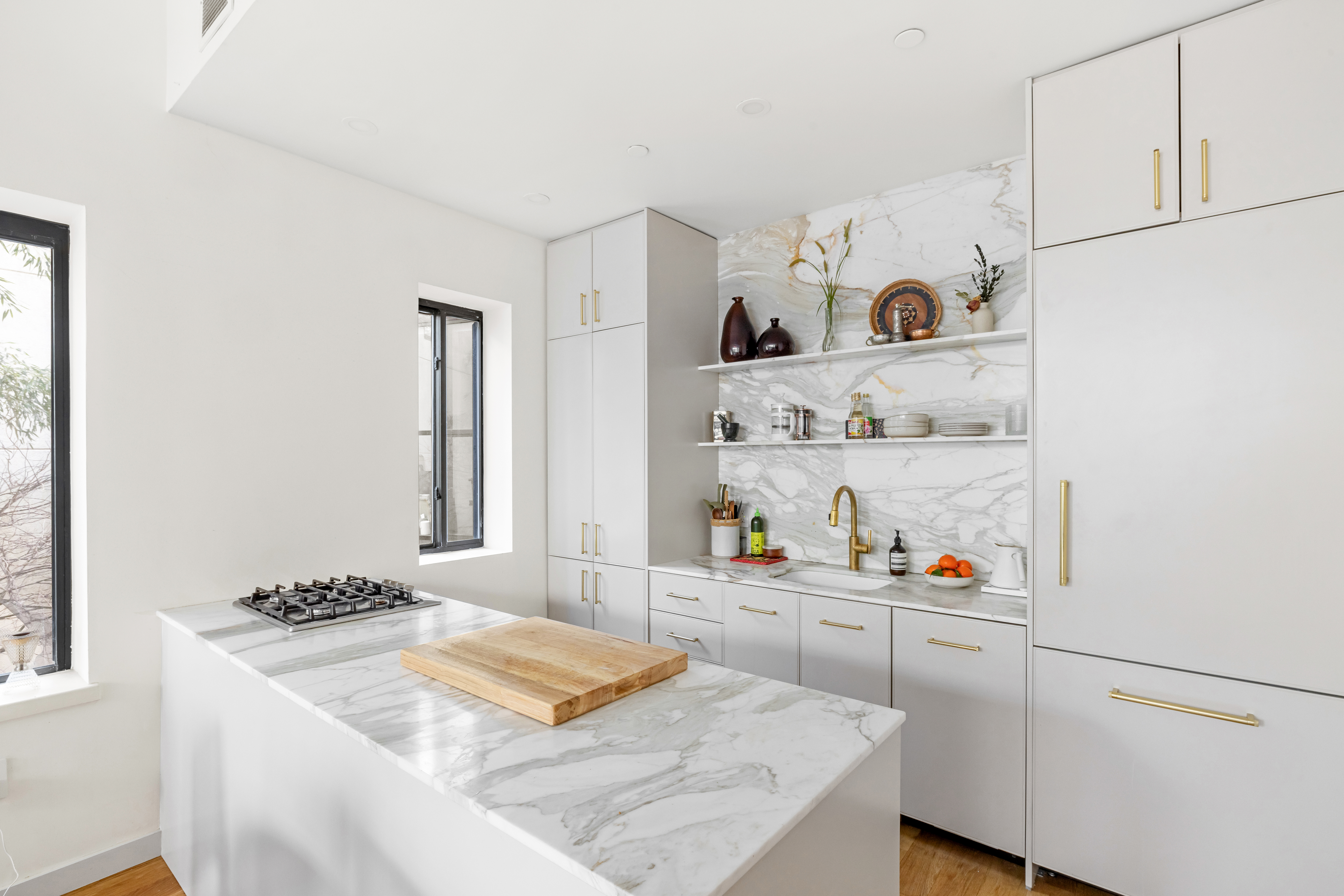 735 Dean Street, Unit 2B Brooklyn, NY 11238 - Photo 6 of 11 a bedroom with a bed and cabinets