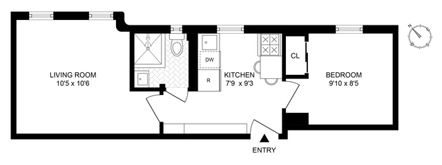 227 West 11th Street, Unit 43 Manhattan, NY 10014 - Photo 6 of 6 a picture of a bench in front of a door
