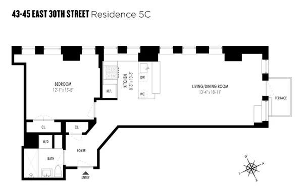 $995,000 | 43-45 East 30th Street, Unit 5C | NoMad