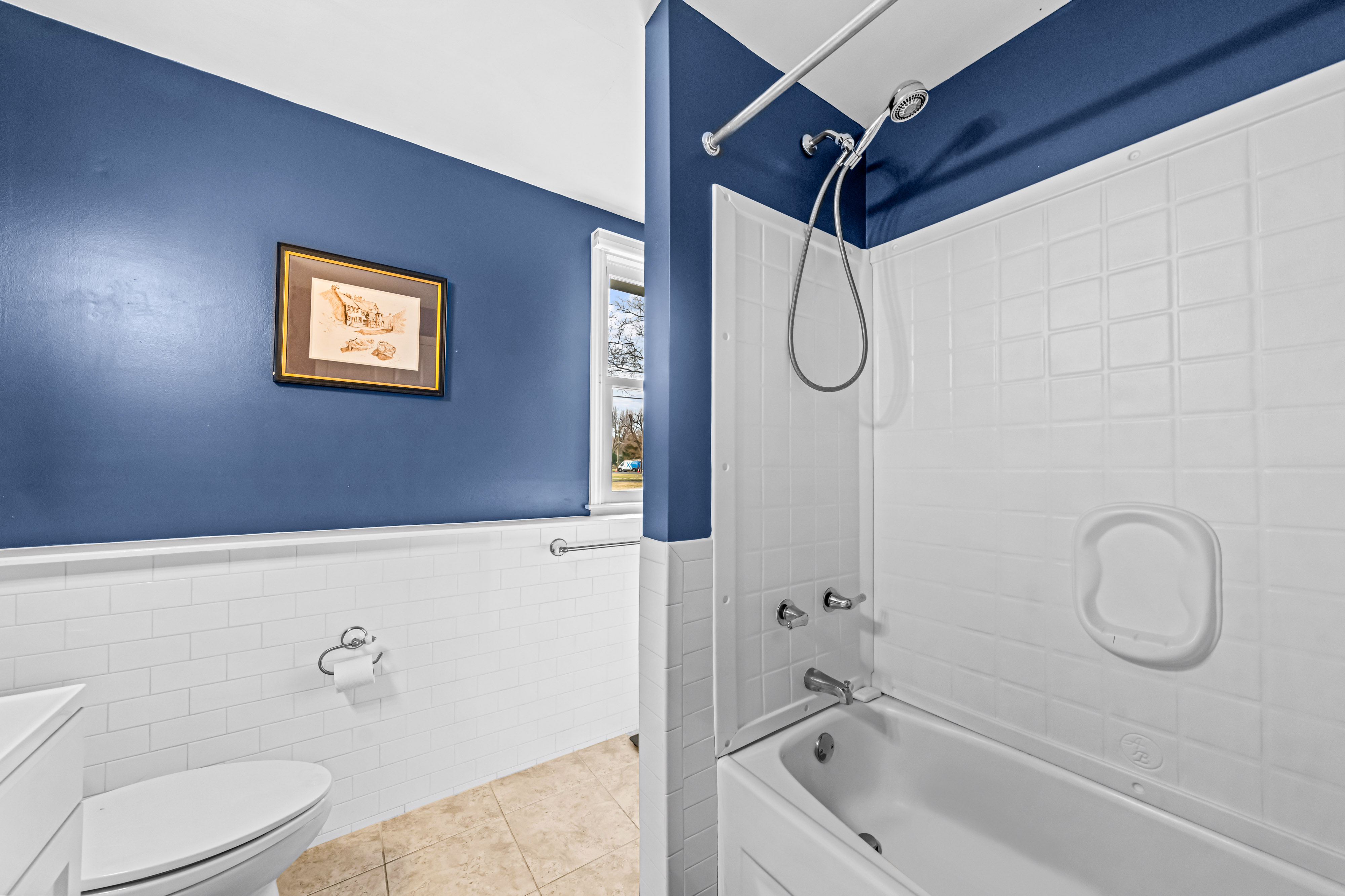 430 Pelham Road Cherry Hill, NJ 08034 - Photo 30 of 48 a bathroom with a granite countertop toilet a sink and shower