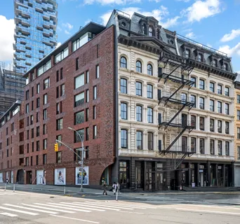 a front view of a building