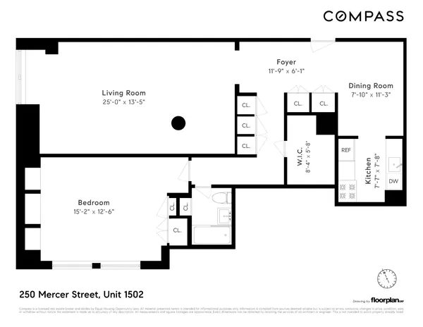 $1,595,000 | 250 Mercer Street, Unit B1502 | Greenwich Village