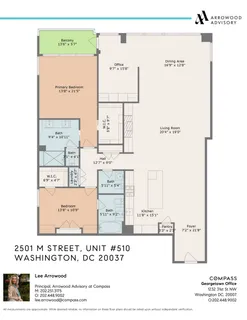 $2,475,000 | 2501 M Street Northwest, Unit 510, Washington, DC 20037