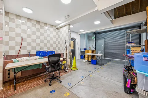 a storage and utility room