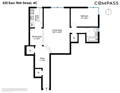 $590,000 | 225 East 74th Street, Unit 4C | Lenox Hill