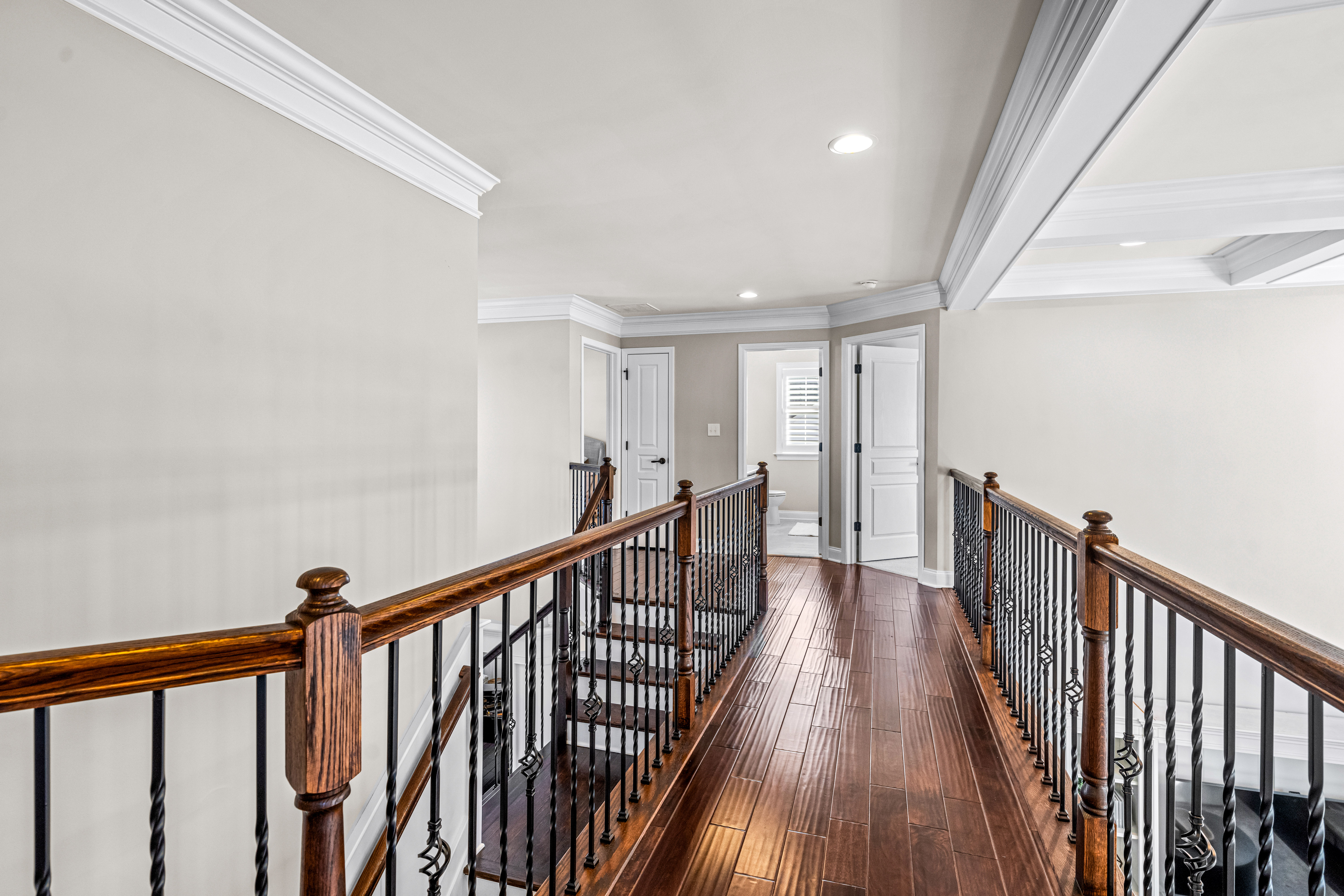 52 Wellesley Way Marlton, NJ 08053 - Photo 61 of 98 a view of a hallway with wooden floor and stairs
