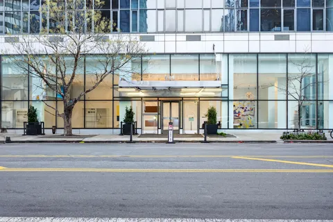 a view of a building entrance