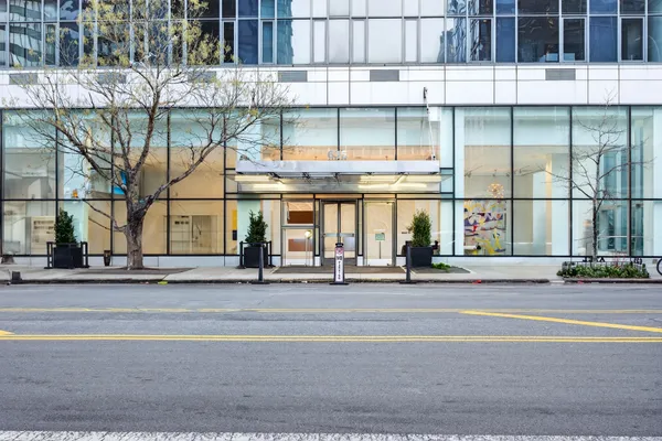 a view of a building entrance