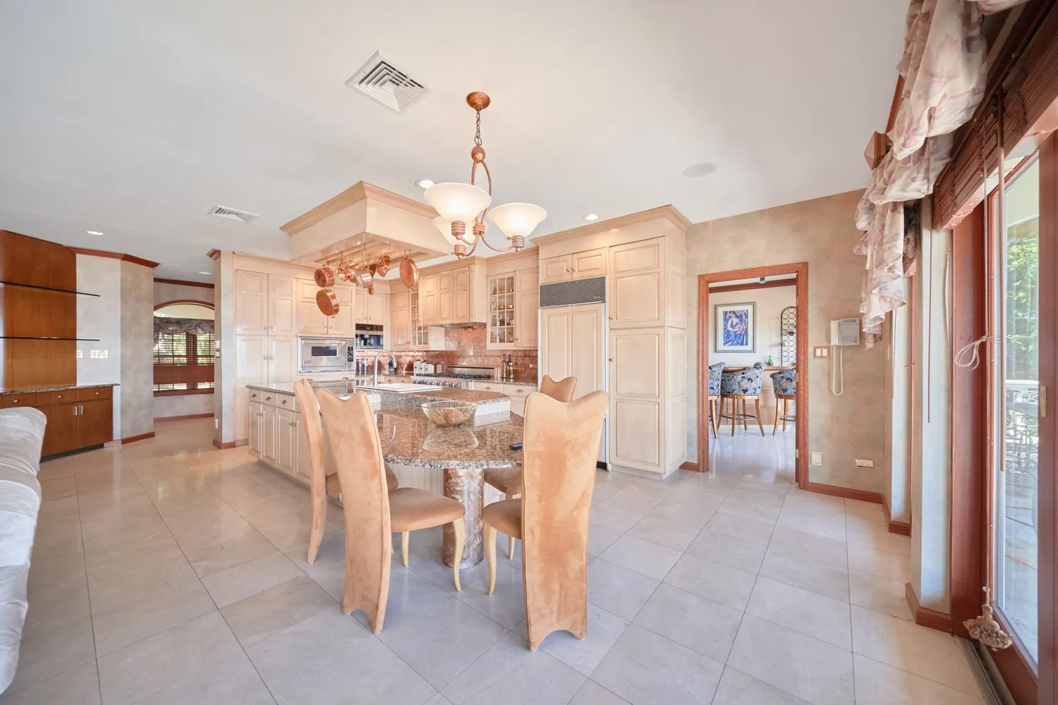 a outdoor space with furniture