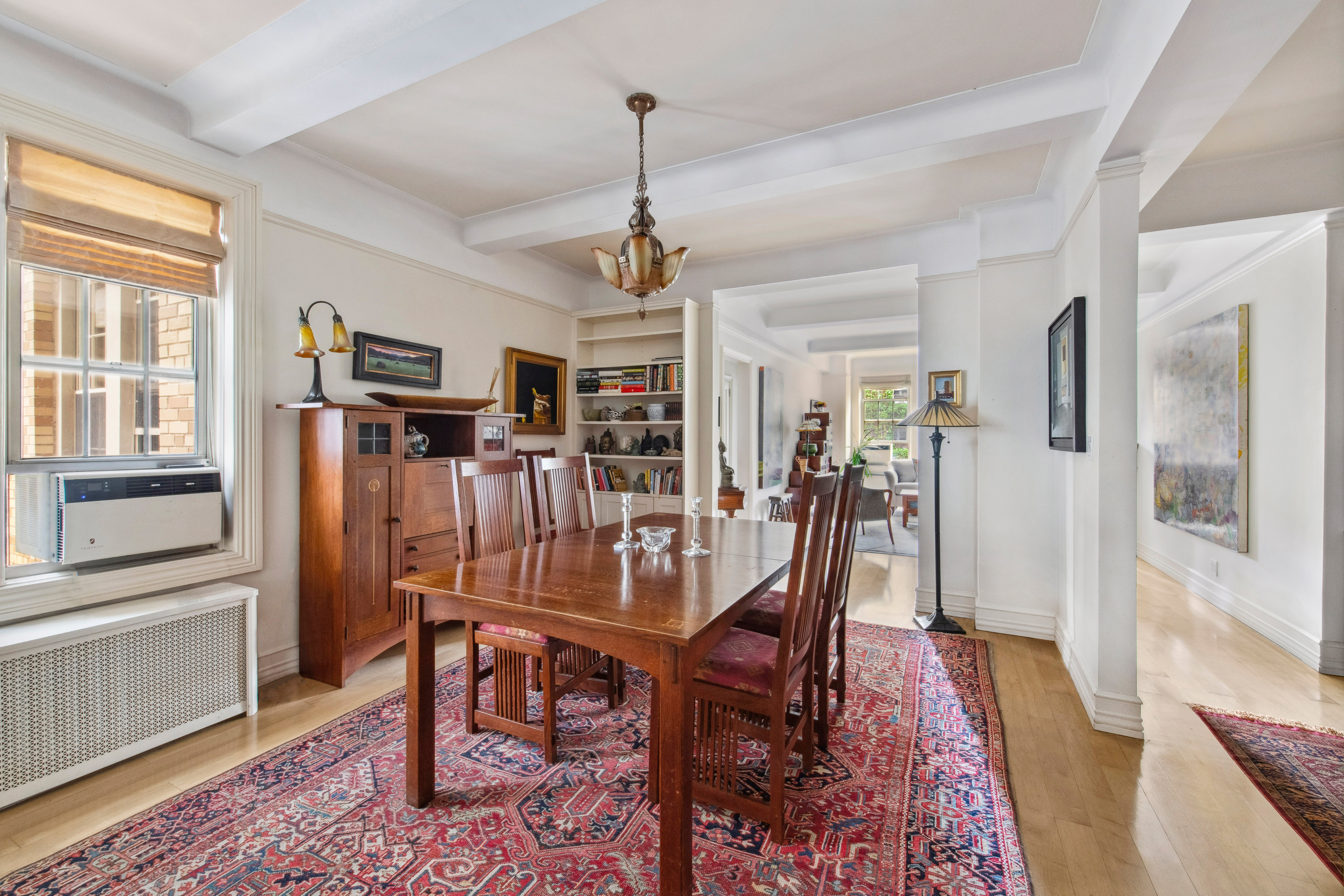 639 West End Avenue, Unit 5B Manhattan, NY 10025 - Photo 4 of 16 a view of a dining room with furniture window and wooden floor