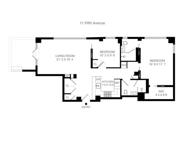 $2,600,000 | 11 5th Avenue, Unit 17O | Greenwich Village