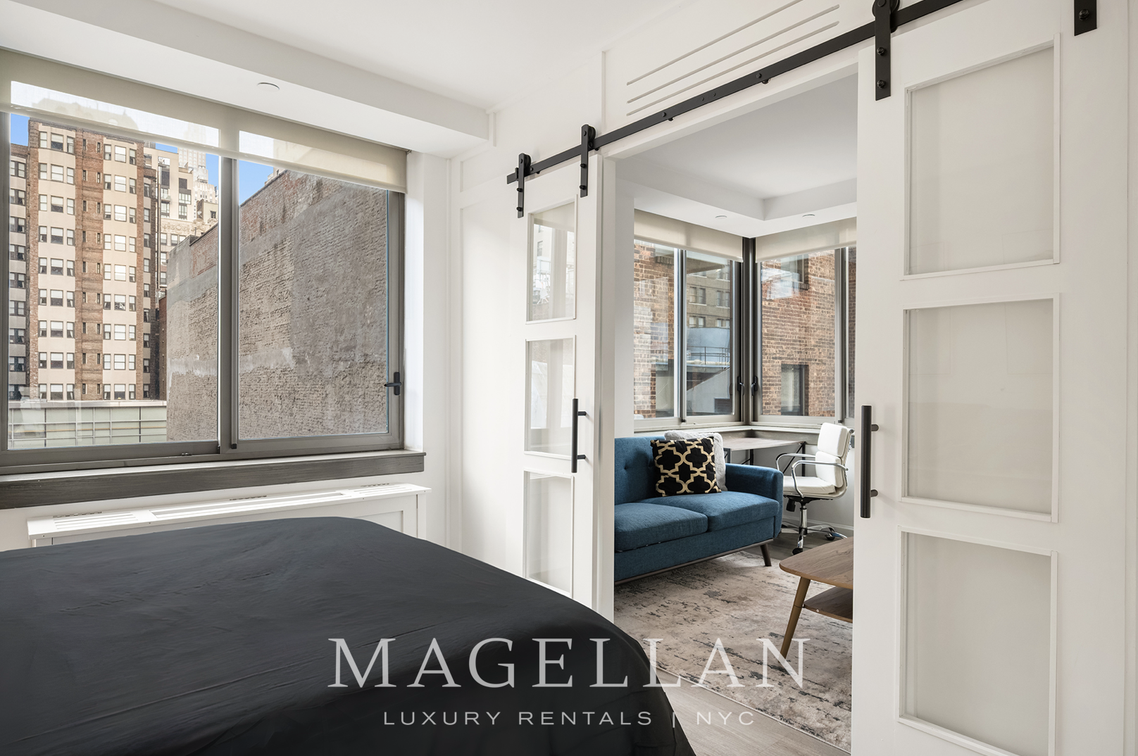 35 West 33rd Street, Unit 4B Manhattan, NY 10001 - Photo 3 of 17 a living room with furniture and a window