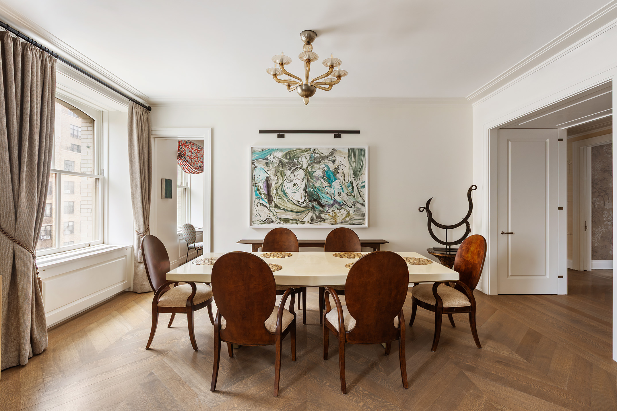 225 West 86th Street, Unit 1005 Manhattan, NY 10024 - Photo 3 of 15 a view of a dining room with furniture window and outside view