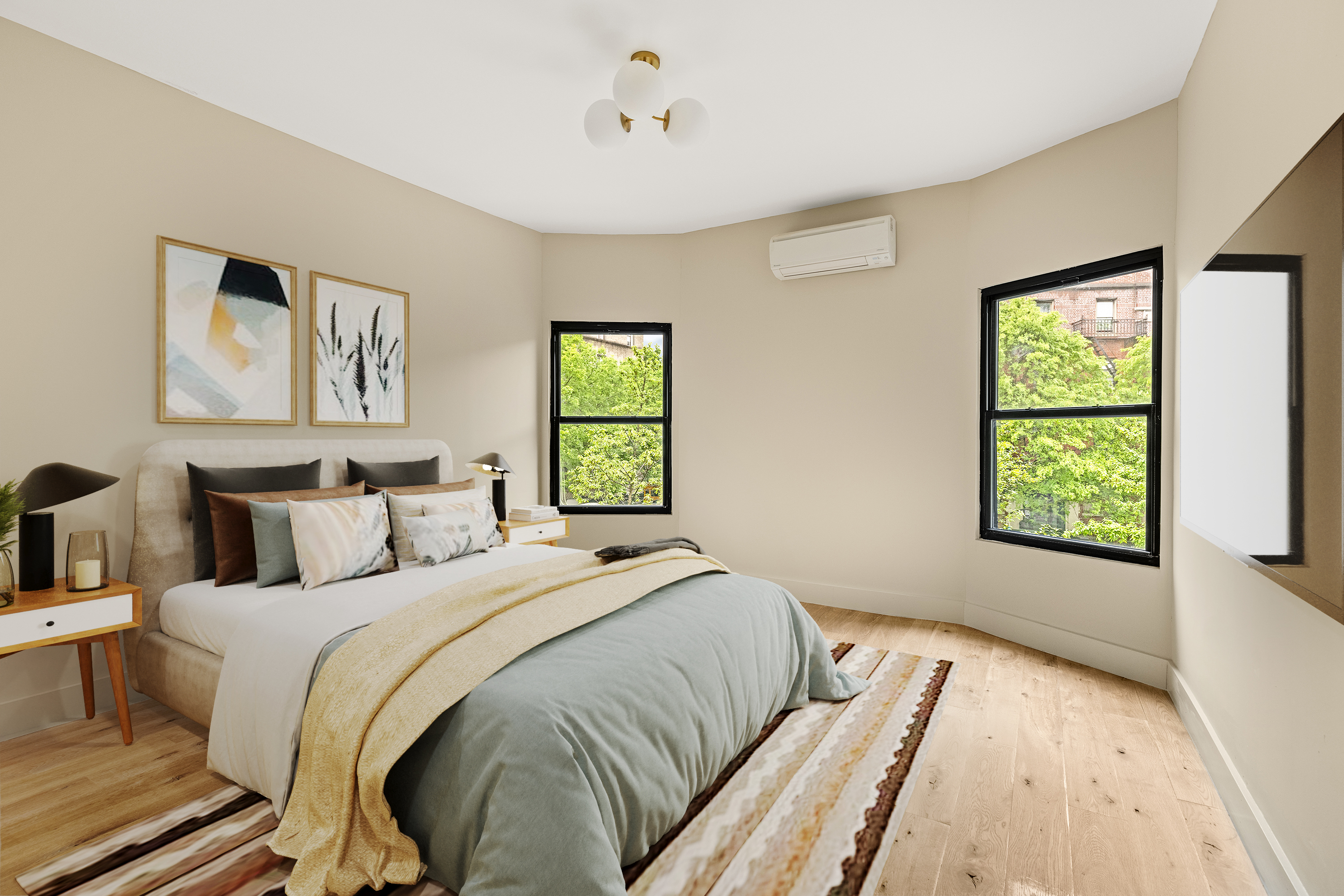 697 East 21st Street Brooklyn, NY 11210 - Photo 14 of 18 a bedroom with a bed and a window