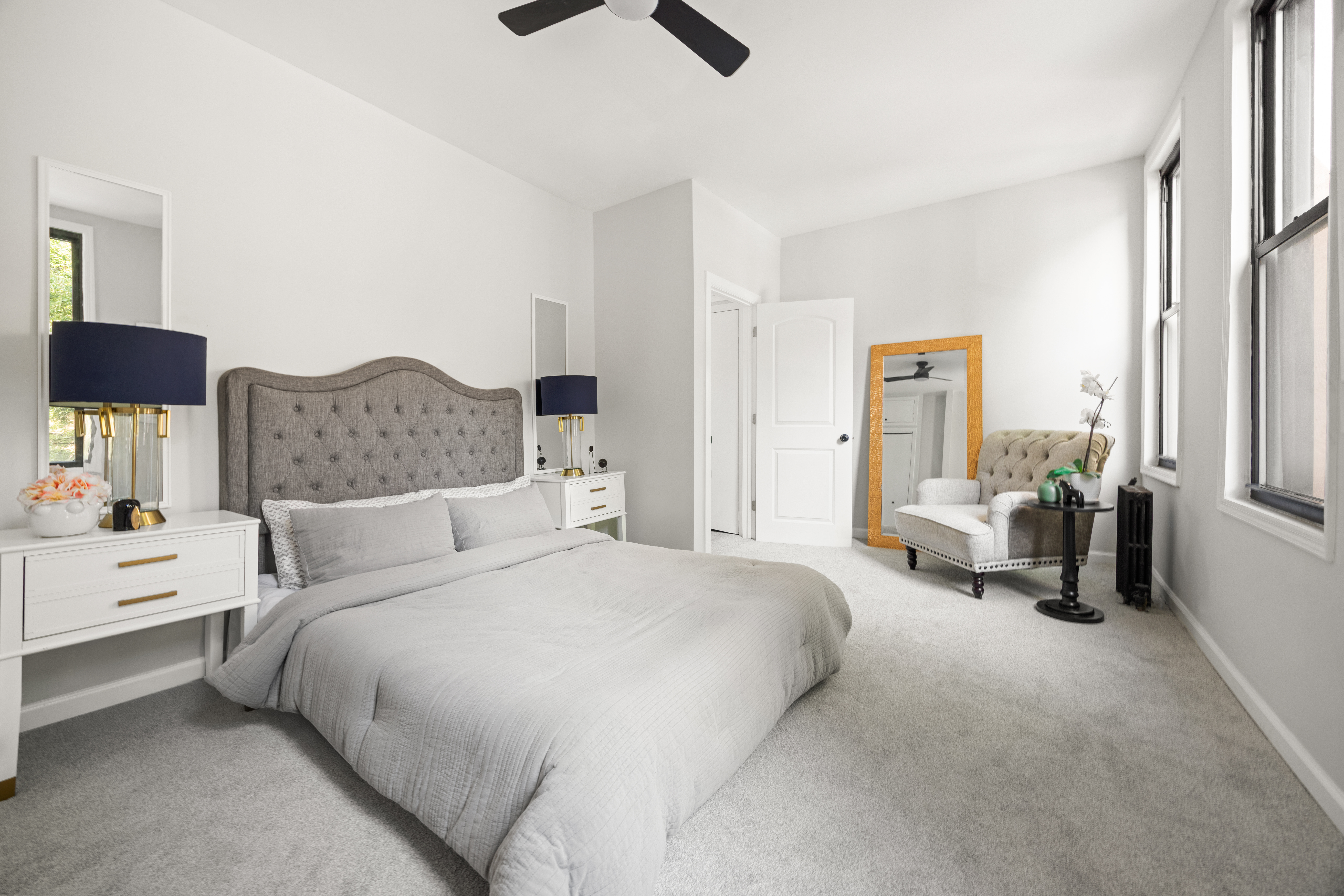 1588 Lincoln Place Brooklyn, NY 11233 - Photo 6 of 12 a bedroom with a bed and a large window