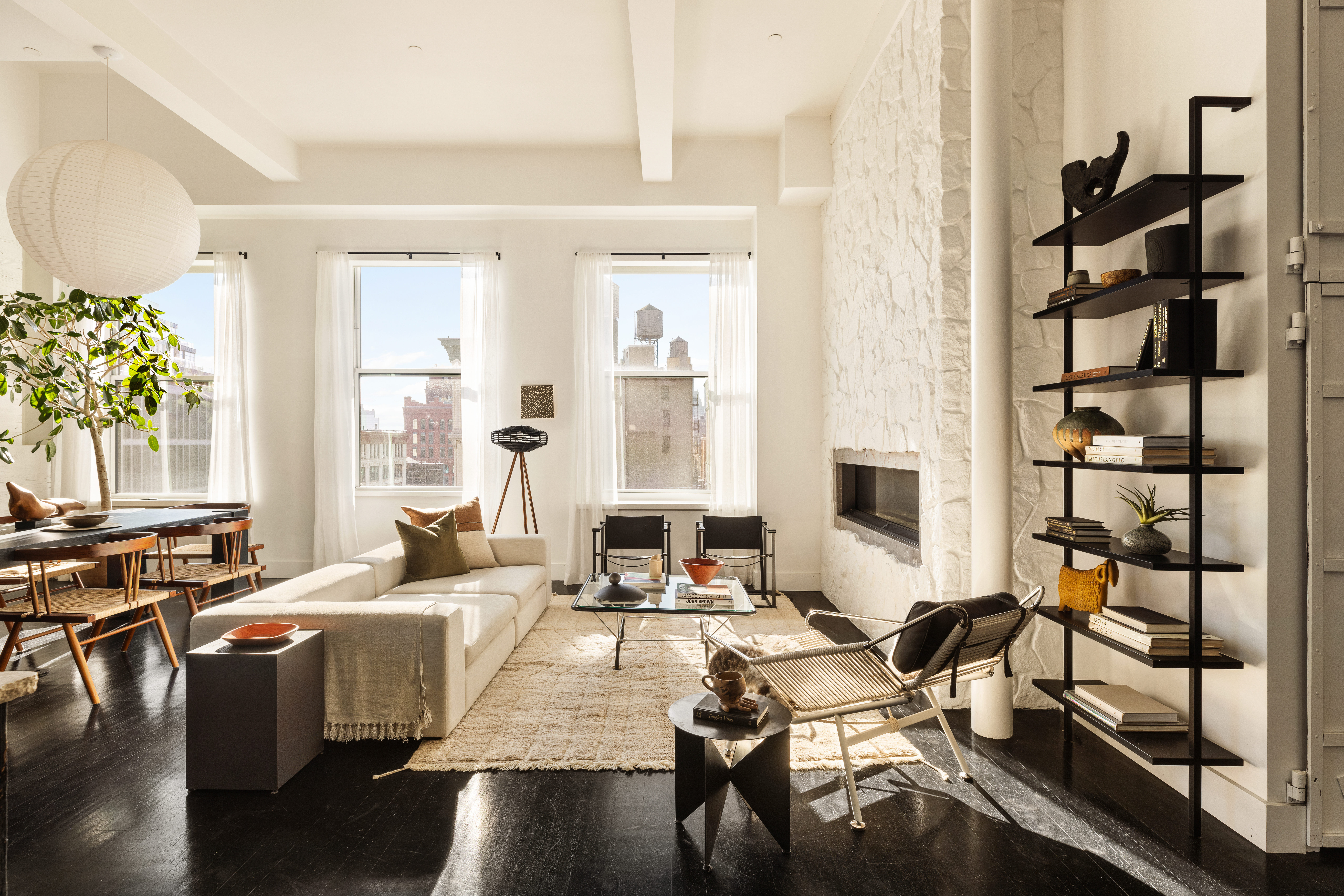 7 Bond Street, Unit PHAB Manhattan, NY 10012 - Photo 1 of 20 a living room with furniture and floor to ceiling windows