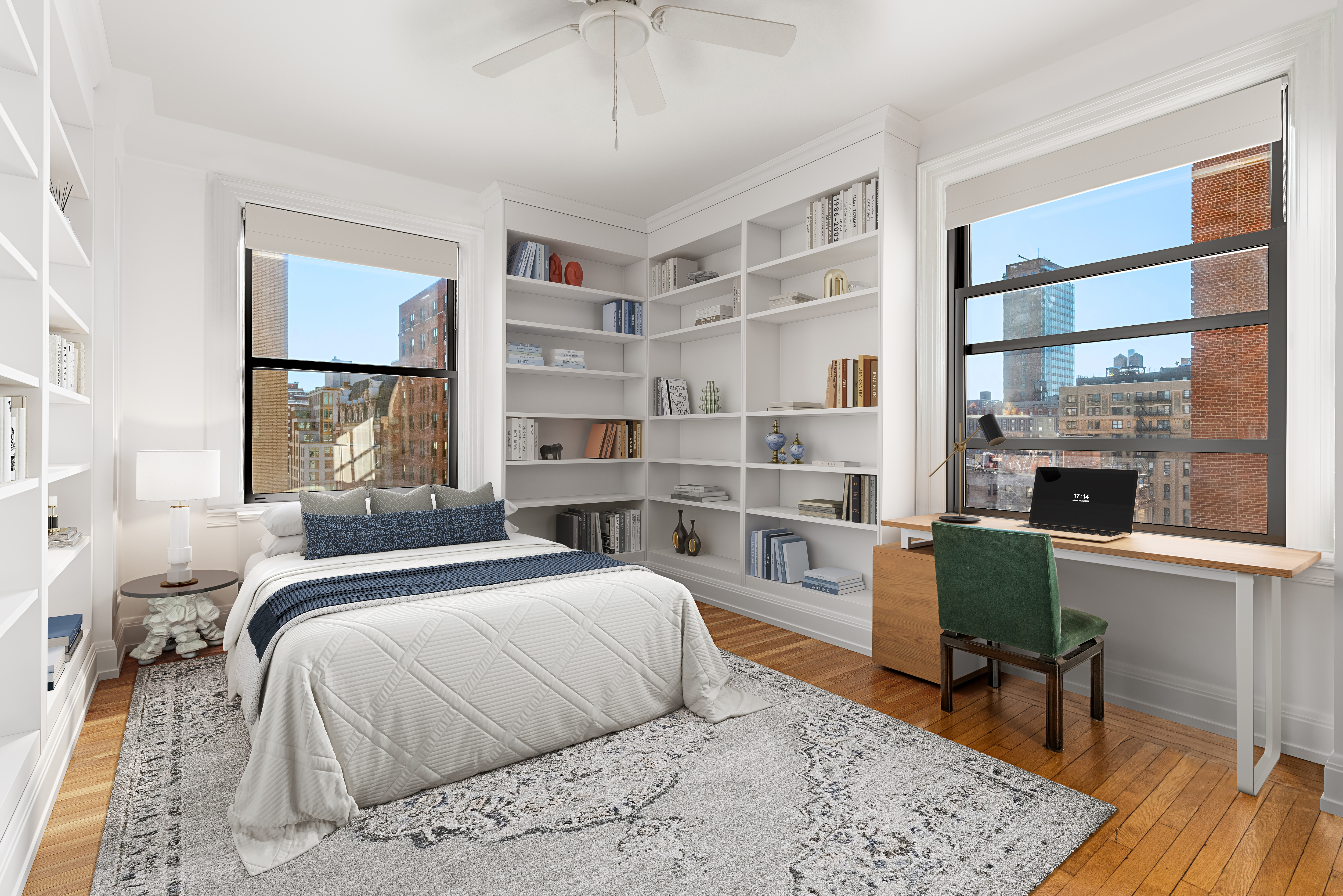 885 West End Avenue, Unit 8A Manhattan, NY 10025 - Photo 7 of 12 a bedroom with a bed a table and chair