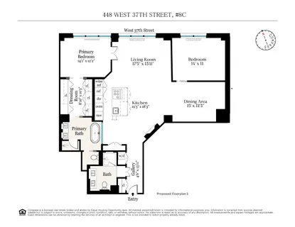 $2,200,000 | 448 West 37th Street, Unit 8C | Hudson Yards