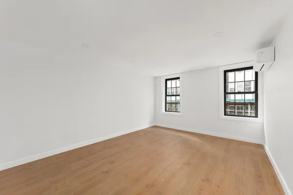 an empty room with a window