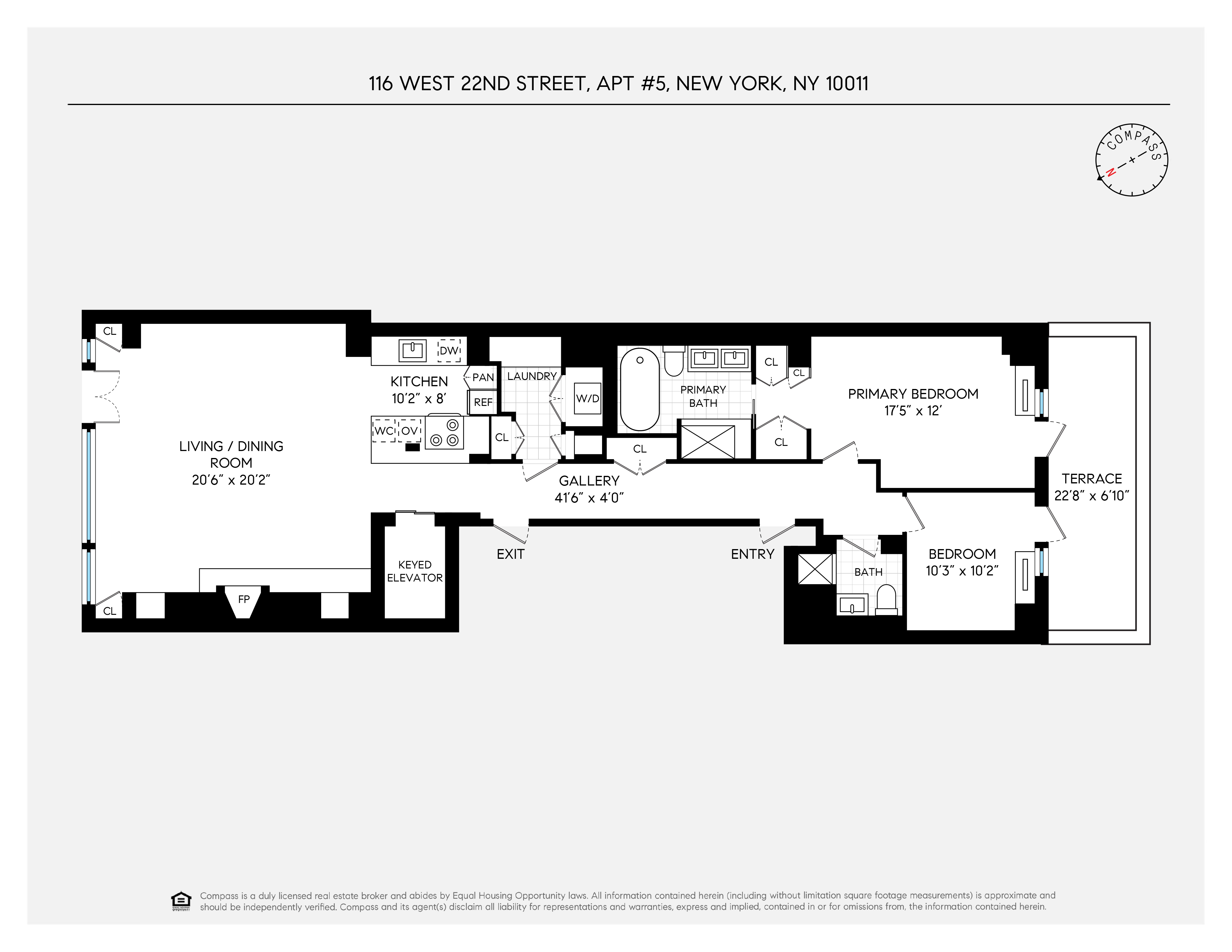 116 West 22nd Street, Unit 5 Manhattan, NY 10011 - Photo 15 of 15 a picture of a room with a white wall and stairs