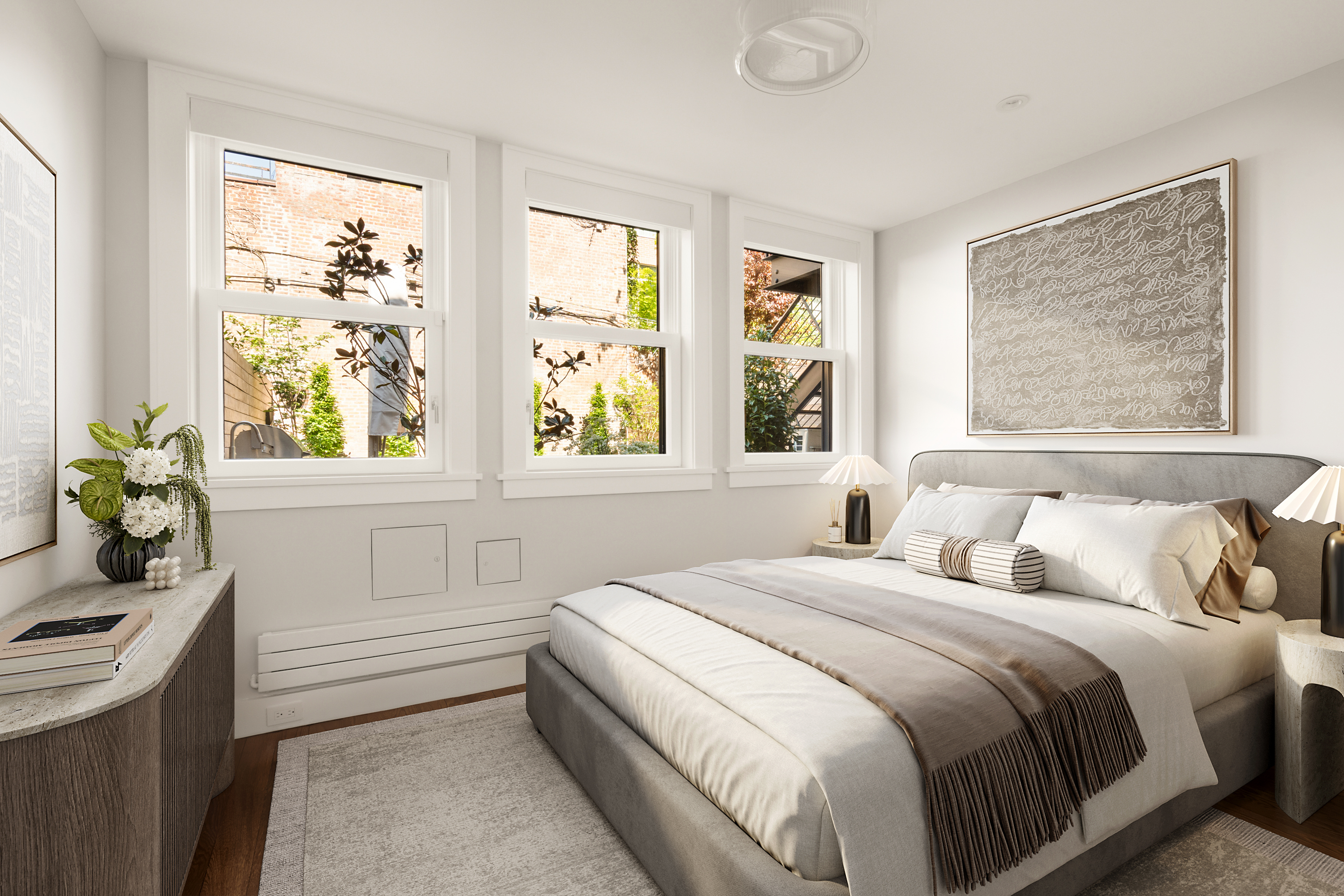 150 Henry Street, Unit GARDEN Brooklyn, NY 11201 - Photo 5 of 8 a bedroom with a bed and a window