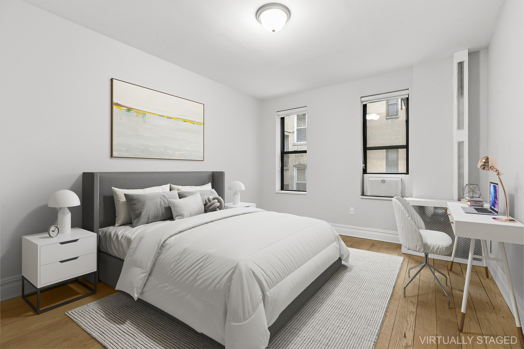 961 Washington Avenue, Unit 1I Brooklyn, NY 11225 - Photo 5 of 8 a bedroom with a bed and a couch