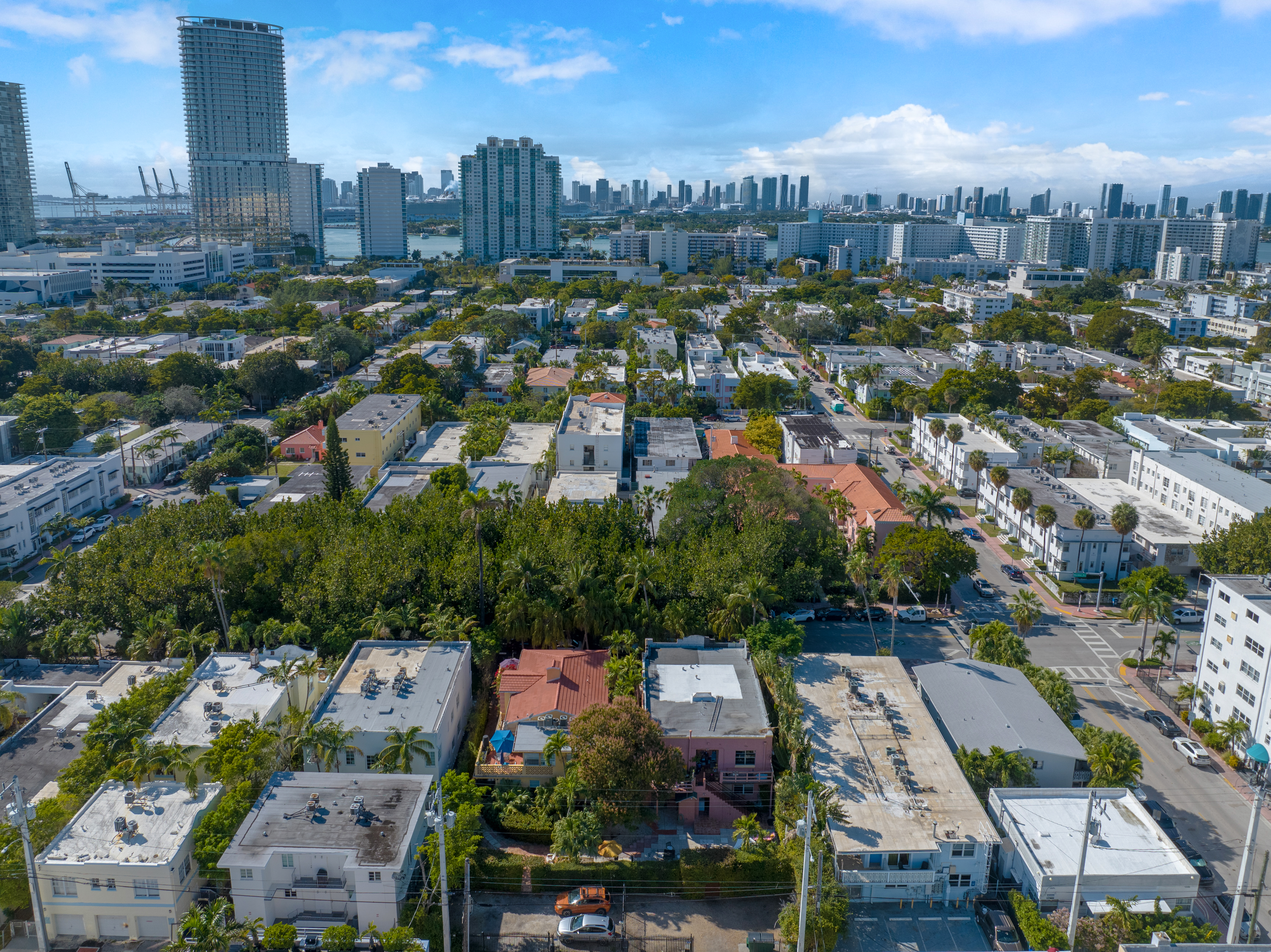 735-745 Meridian Avenue Miami Beach, FL 33139 - Photo 52 of 62 an aerial view of a city with lots of residential buildings