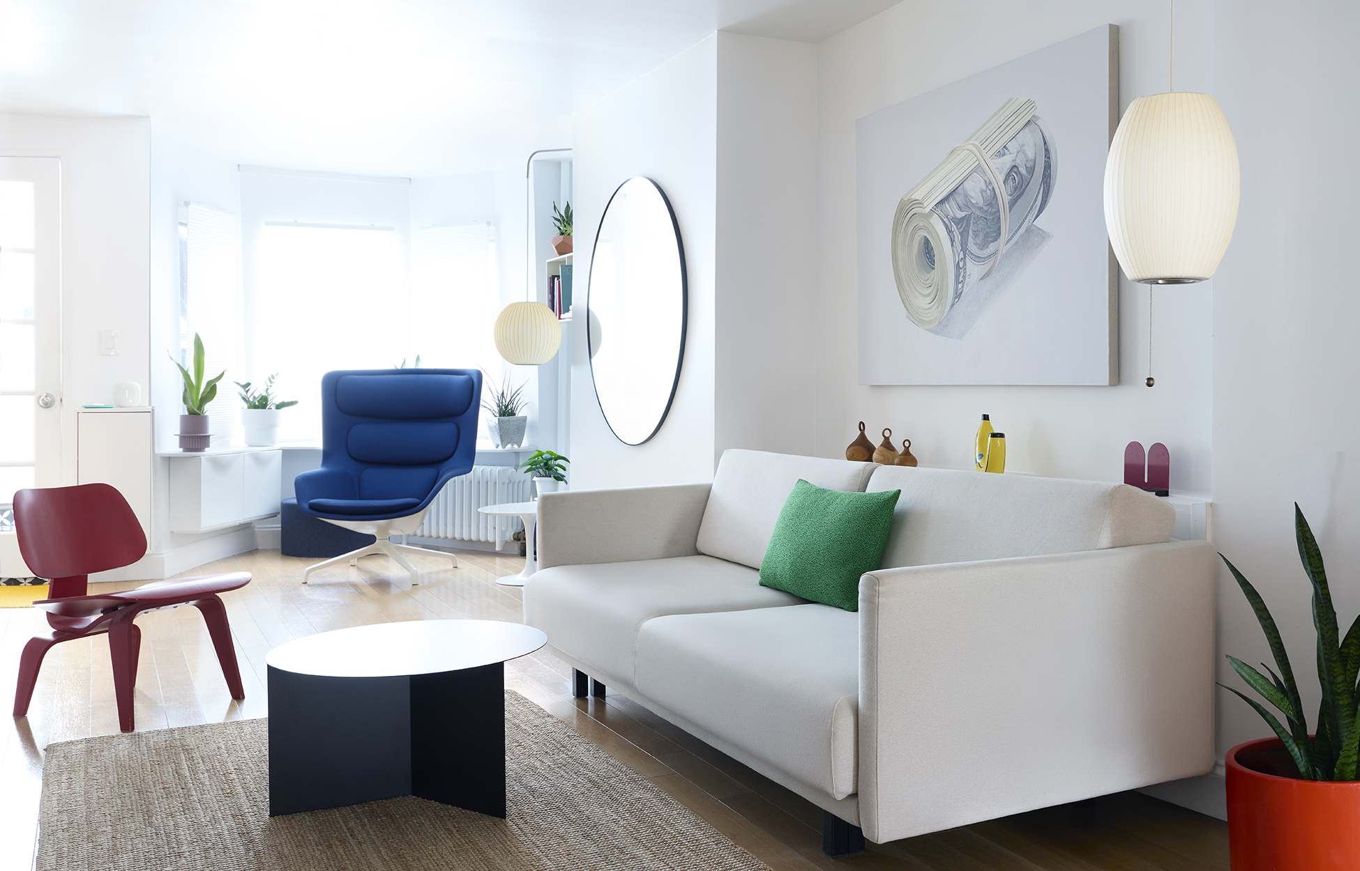 967 Lorimer Street, Unit 1 Brooklyn, NY 11222 - Photo 1 of 17 a living room with furniture and a mirror
