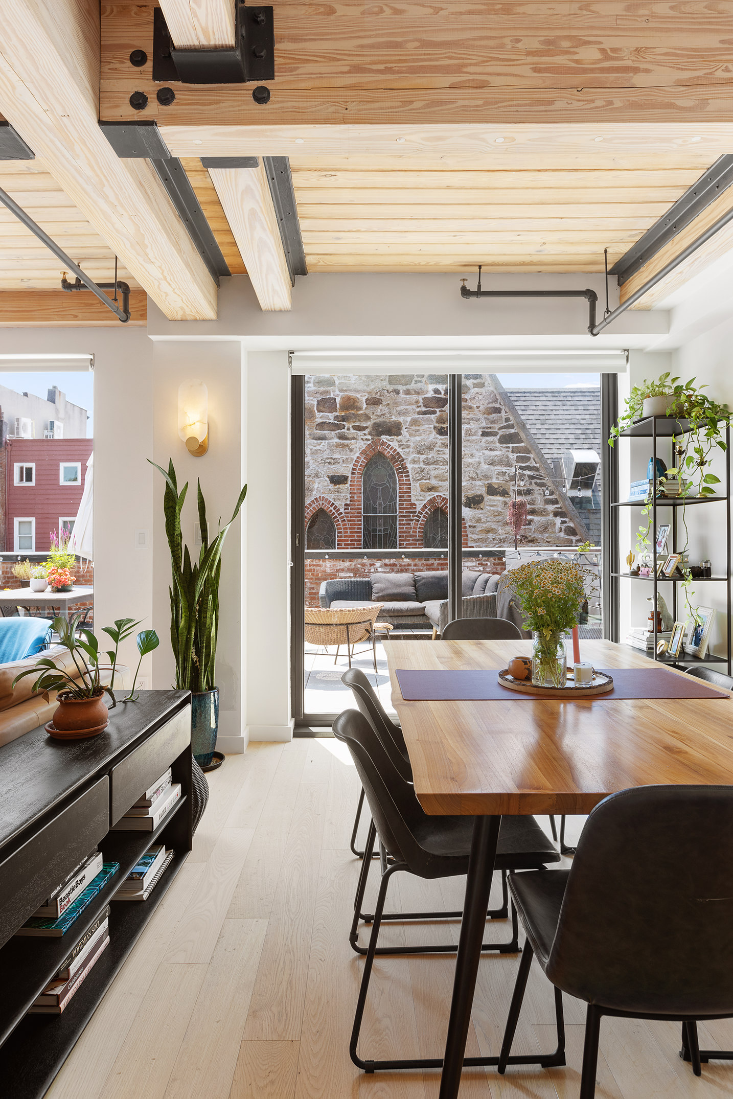 120 Java Street, Unit 3B Brooklyn, NY 11222 - Photo 3 of 15 a dining room with furniture and large windows