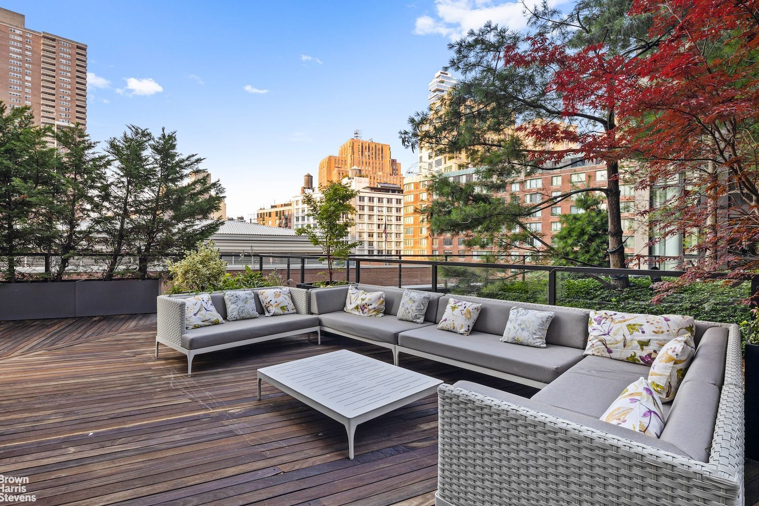 101 Warren Street, Unit 12L Manhattan, NY 10007 - Photo 23 of 28 a view of a couches in the patio