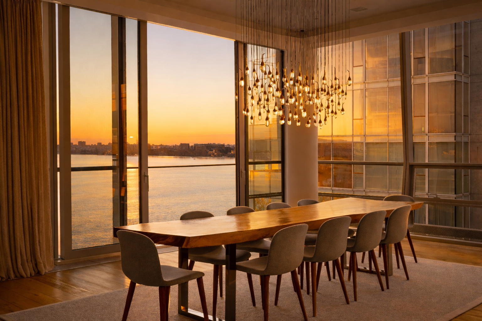 166 Perry Street, Unit 5A Manhattan, NY 10014 - Photo 2 of 25 a view of a dining room with furniture and window