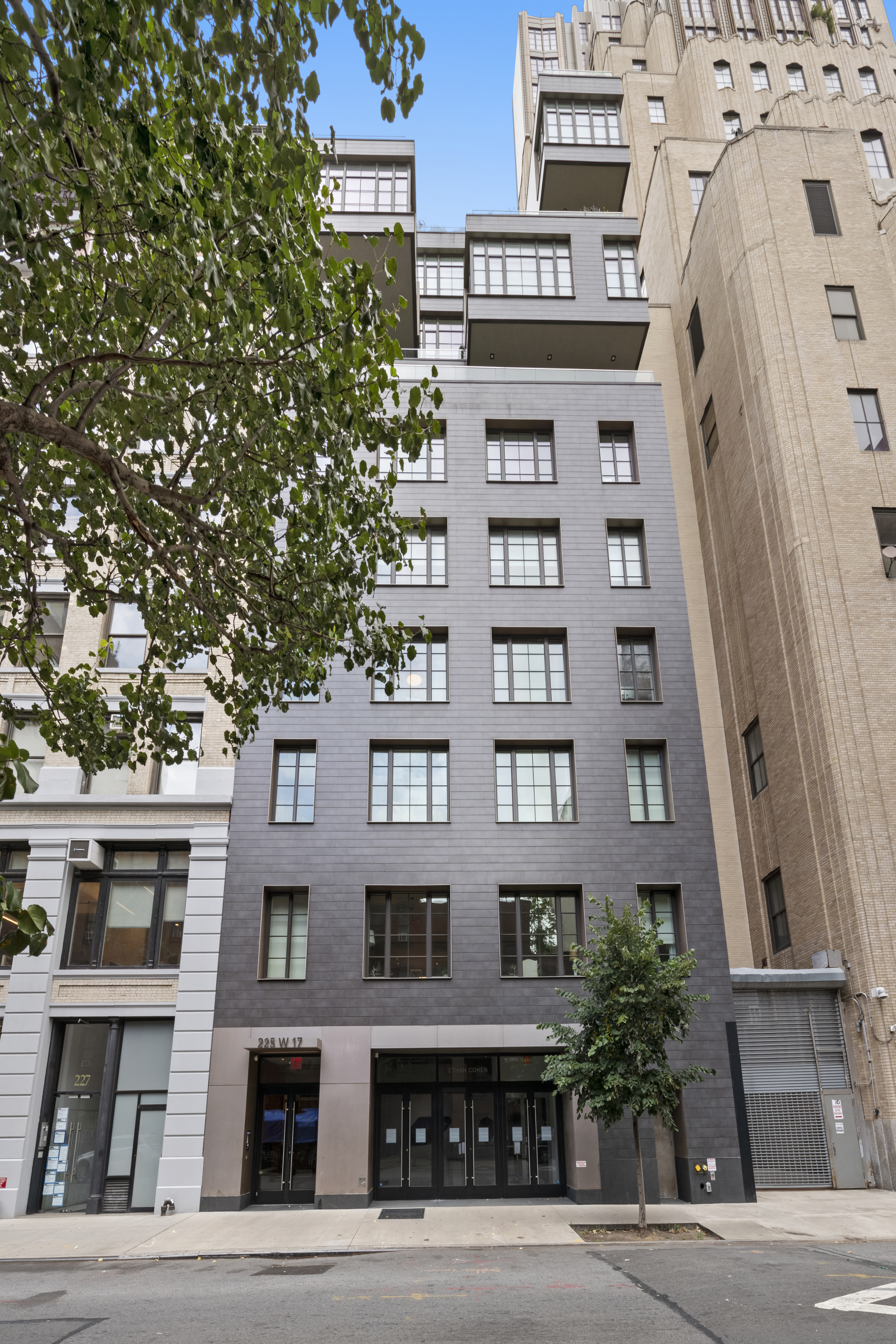 225 West 17th Street, Unit 6B Manhattan, NY 10011 - Photo 10 of 11 a front view of a building with street